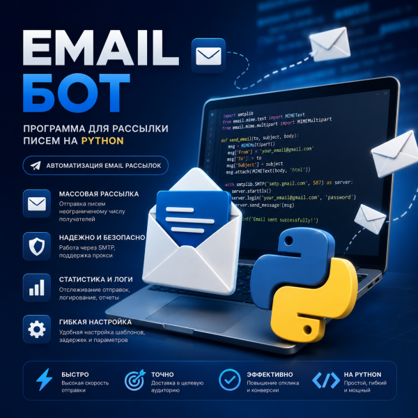 Email-бот для рассылки писем на Python