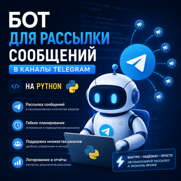 Бот для рассылки сообщений в Telegram-каналы на Python