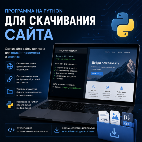 Программа для скачивания сайта на Python