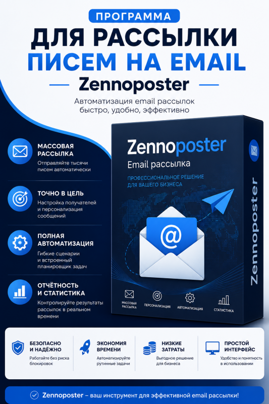 Программа для рассылки писем на Email Zennoposter